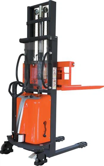 Stacker tal-pallet semi-elettriku tal-kontroll mill-bogħod